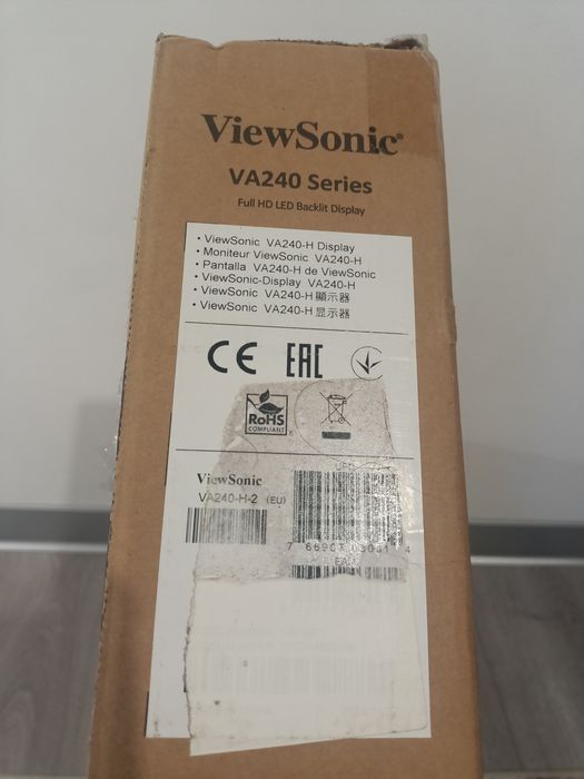 Monitor ViewSonic VA240-H 24" sigilat– NOU – 100Hz, IPS, FHD