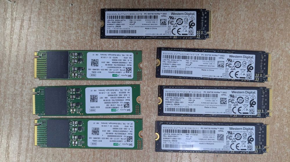 SSD 256GB M.2 2280 NVMe Western Digital, SK hynix + Гаранция