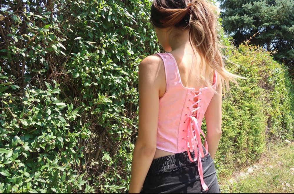 Розов корсет / бюстие