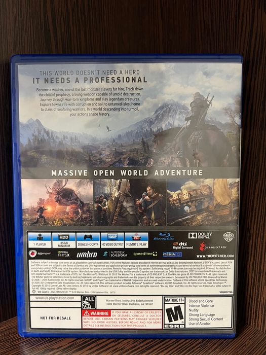Witcher 3 PlayStation 4