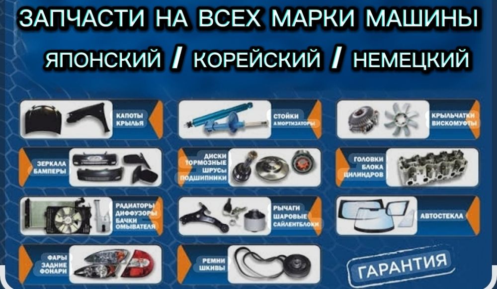 Запчасти всех марки машин