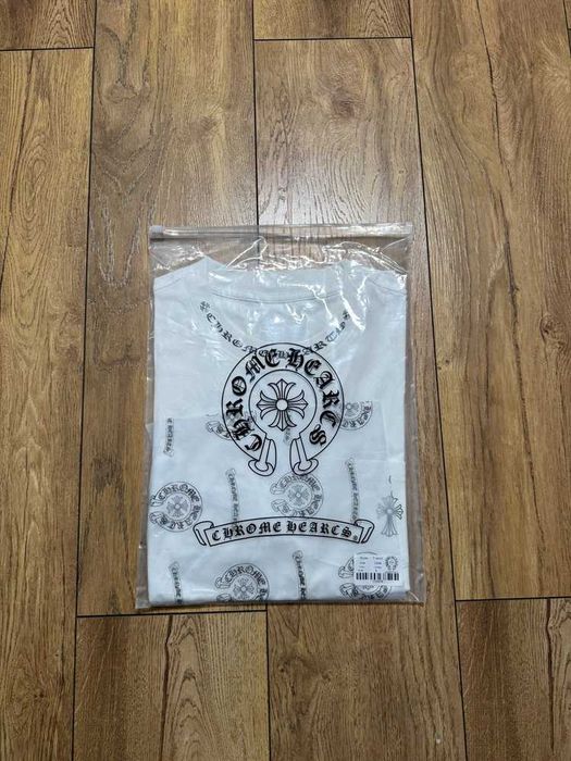 Chrome Hearts "Neck Logo" White T-shirt