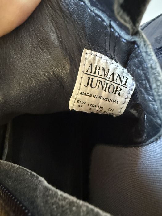 Детски боти Armani Junior , естествена кожа, №33