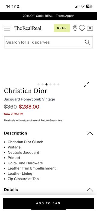 Винтажный клатч-сумка dior