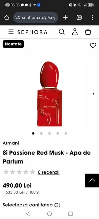 Parfum Si passione red musk Giorgio Armani