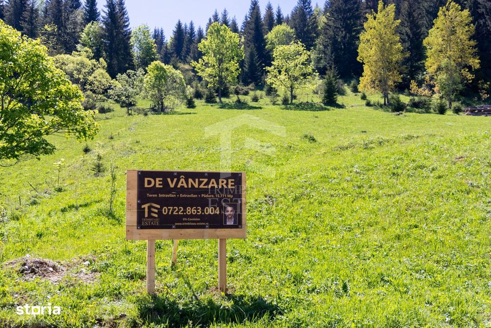 Fundata-Teren de vanzare 15,771 mp intravilan+extravilan+padure