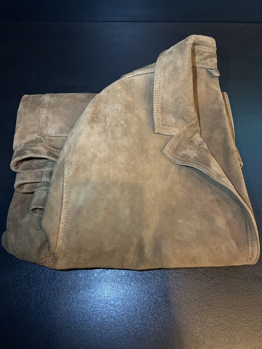 Massimo Dutti set- ghete 43 si geaca piele intoarsa