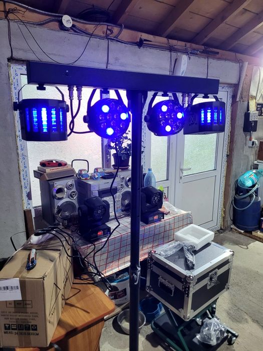 Lumini disco dj club formație par led glob rgbw set complet