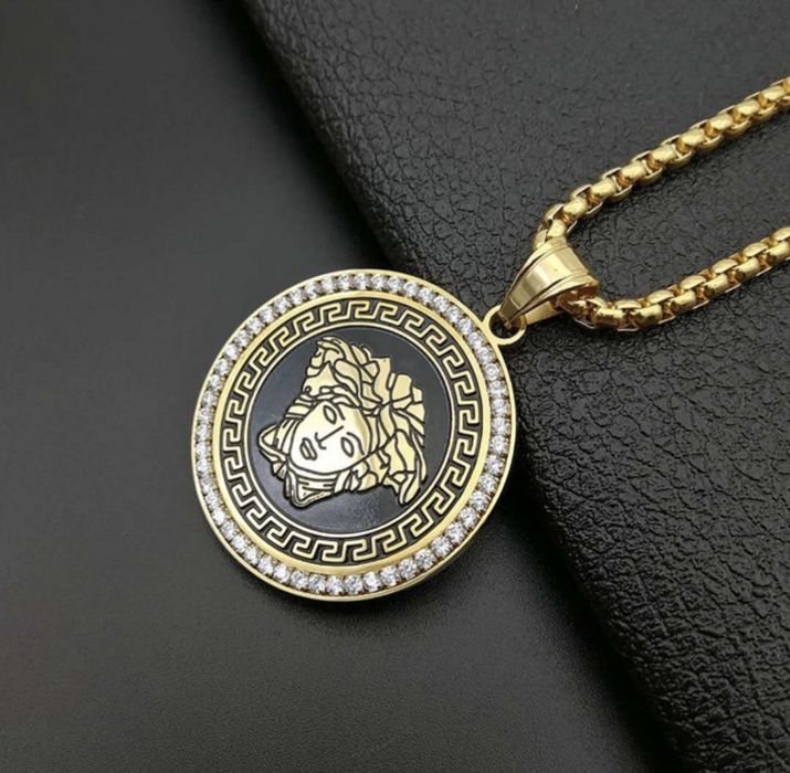 Мъжки синджир с медальон от медицинска стомана неръждаеми