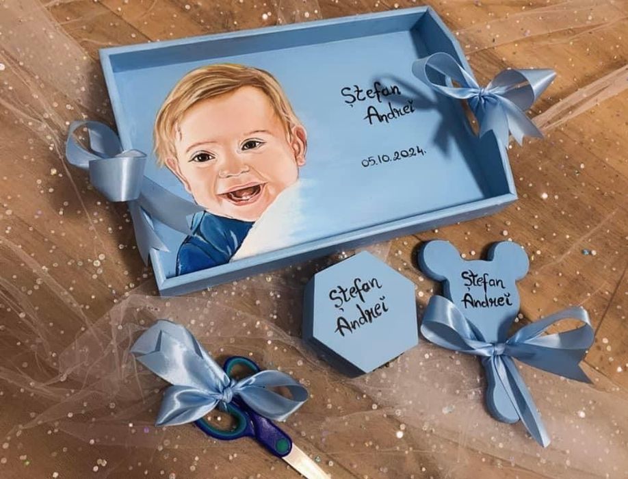 Set tavita pentru mot pictata manual