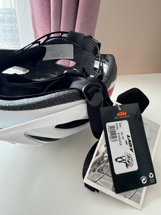 Casca ciclism pentru femei, KTM, Lady Line, Alb, 54-58