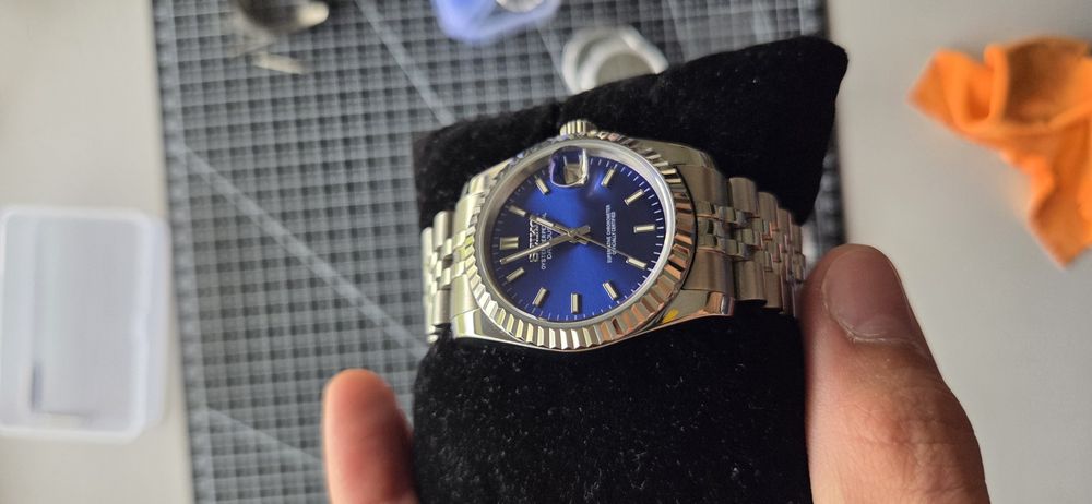 seiko mod datejust jubilee cu cadran albastru