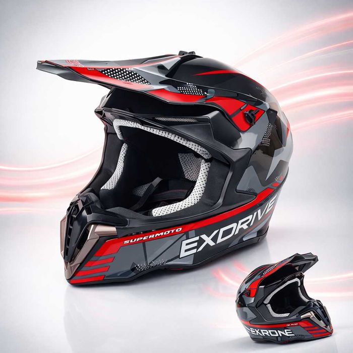 Кросова каска EXDRIVE, Full Face, DOT Сертификат, Размер: XL