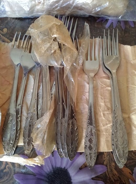 Подсеребренные вилки СССР