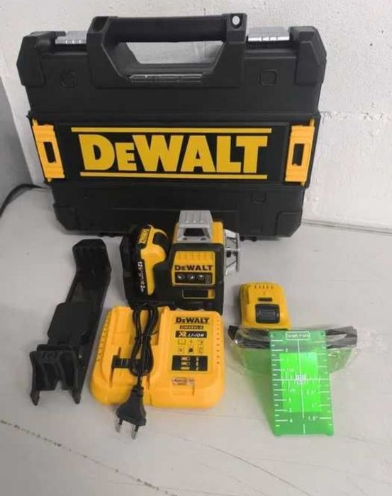 Nivela laser Dewalt 2 Acumulatori 12V si 2Ah  unghi 360° linii verzi