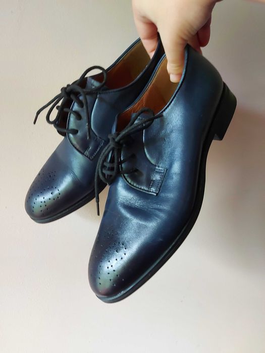 Pantofi din piele naturală cu șiret Anna Cori