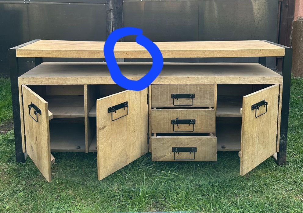 Comoda/etajera lemn și metal