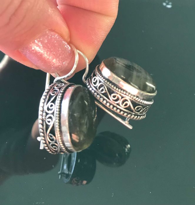 Cercei Argint 925 cu Pietre Semipretioase Labradorit