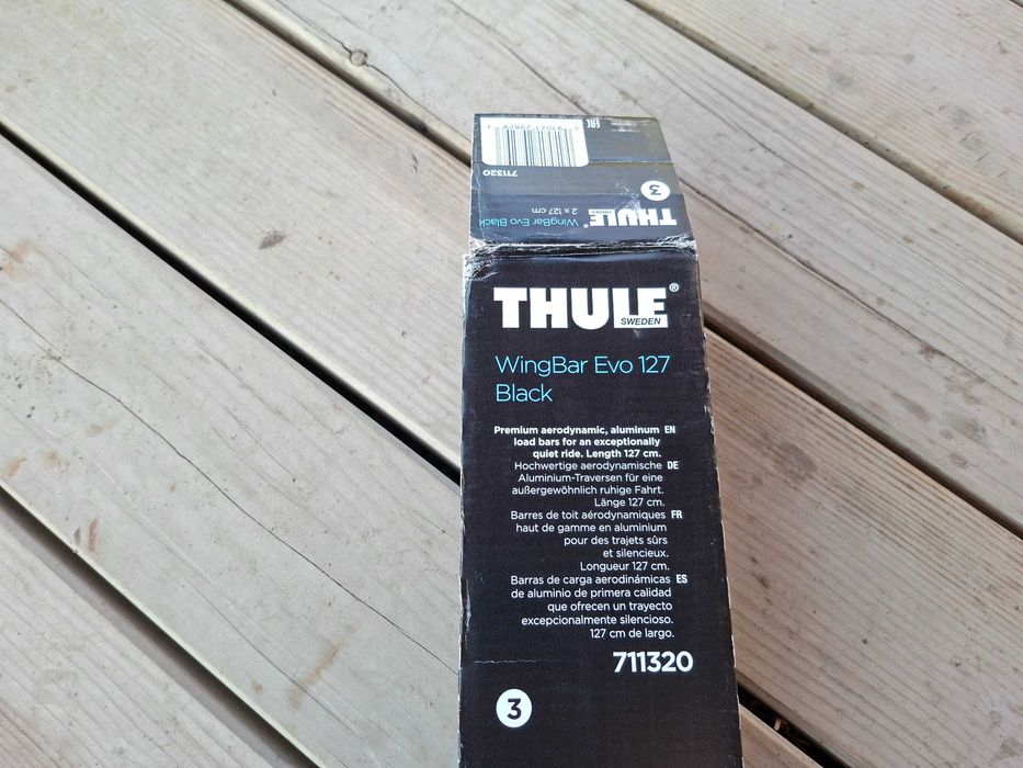 Bare Transversale THULE WingBar Evo BLACK 2 pack 711320 127cm * Pentru prinderi pe barele longitudinale *