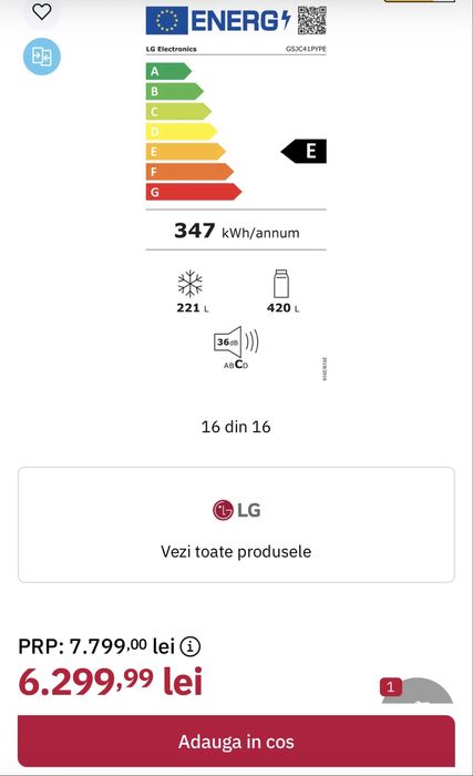 LG side by side, dozator, usa rapida