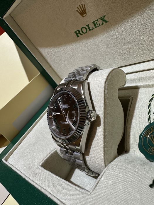 Ceas Rolex Datejust Silver/Cadran Maro