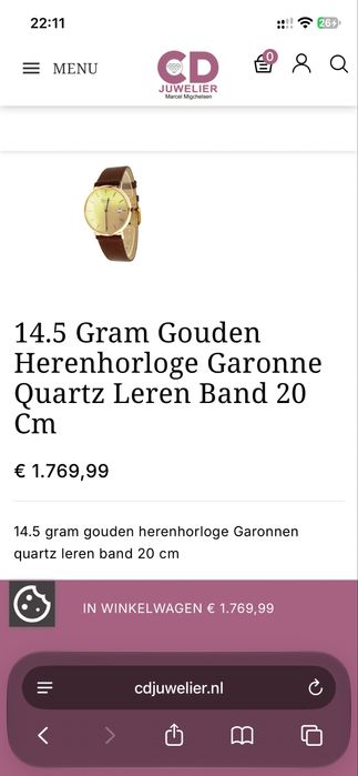 ceas aur 14K Garonne De Luxe 34.3mm