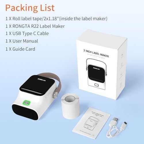 Нов Преносим Bluetooth термален принтер за етикети с ролка 150 броя