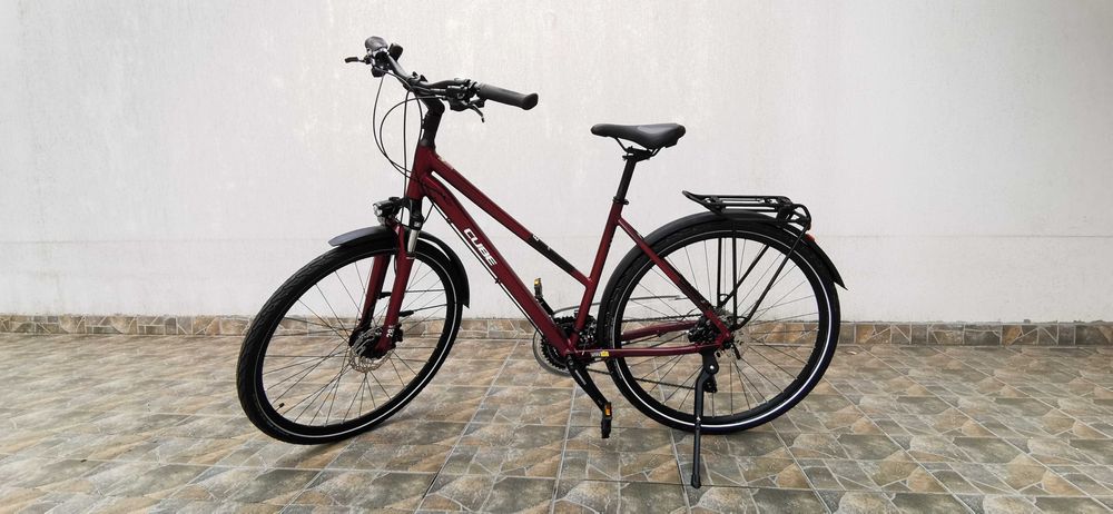 Bicicleta CUBE Touring EXC TRAPEZE Red White 2024 M (54 CM)-STARE: CA NOU