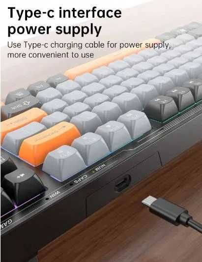 VK98 Проводная игровая клавиатура с RGB-подсветкой