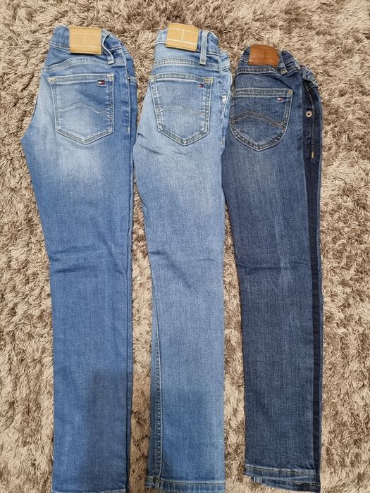 Blugi Tommy Hilfiger Originali - 3 perechi 116 si 122cm