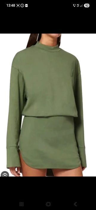 Rochie tip pulover The Attico sport marime S kaki  cu elastic la spate