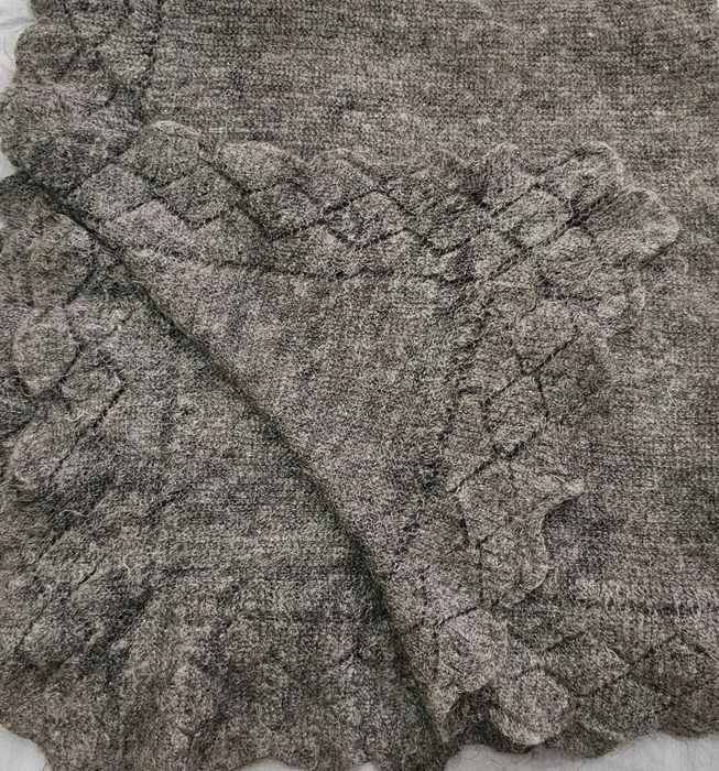 Шаль натуральная, козья шерсть/мех в идеале