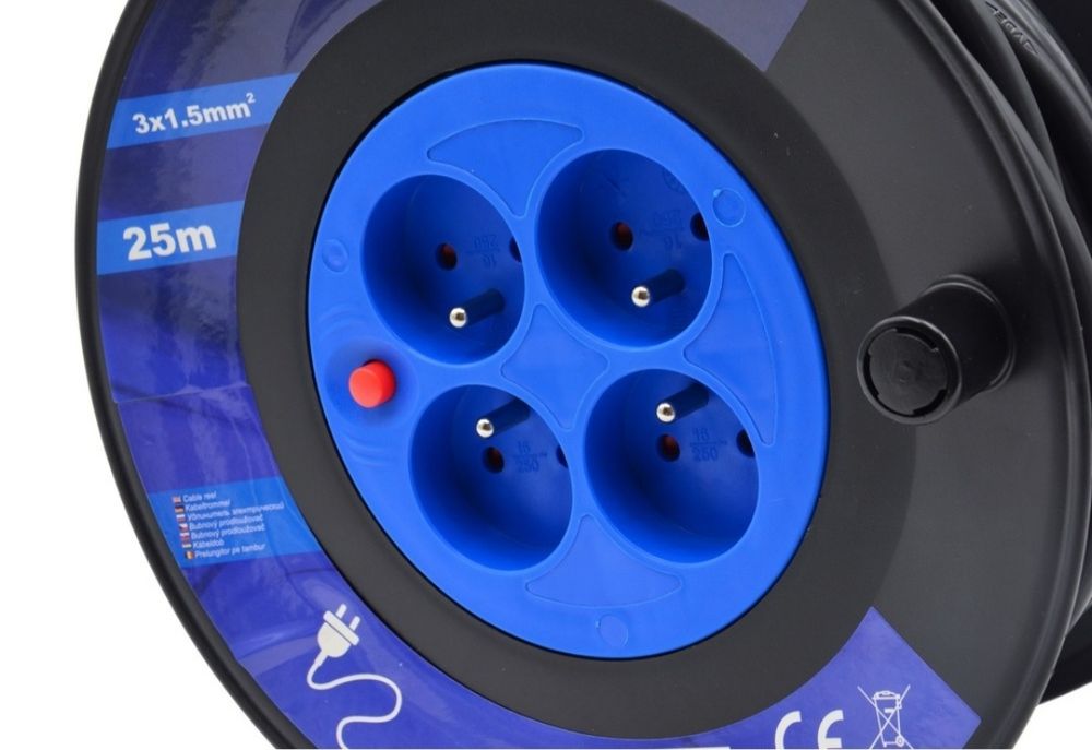 Удължител на макара с кабел 3x1.5 mm² - 25 м.