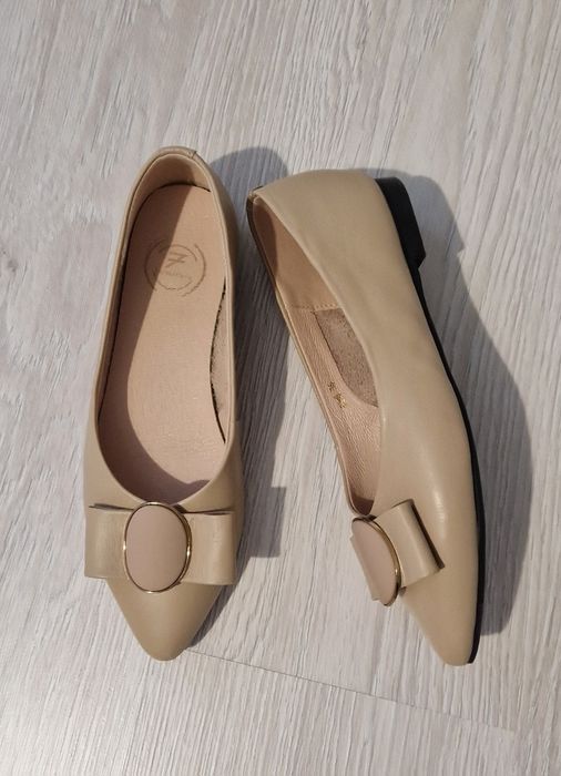 Balerini din piele, marinea 36