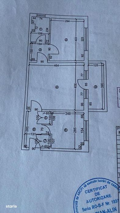 Apartament 2 camere, 54 mp, parter/4, balcon inchis, Rovine – gata d