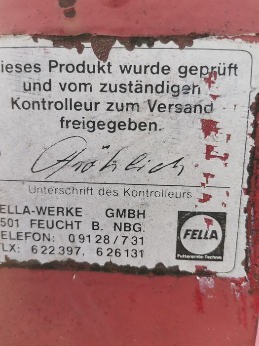Cositoare Frontală FELLA WERKE KM260F - Import Germania
