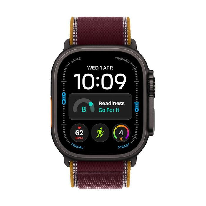 Apple Watch Ultra 4 49mm, Black Titanium Case, Burgundy Trail Loop M/L, нов, неразпечатан, 2 години гаранция