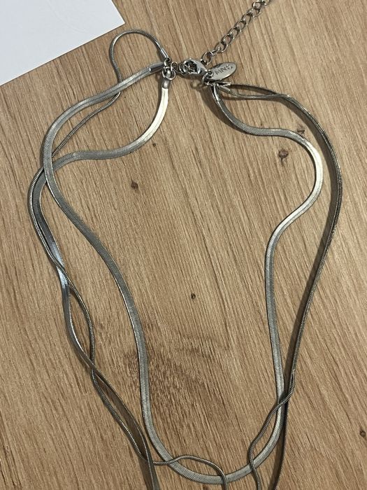 Lantisor femei mango y2k suflat cu argint