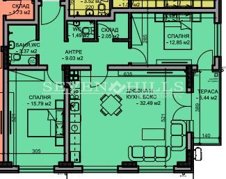Продава се Тристаен апартамент в Пловдив, Младежки Хълм - 110 кв.м за 1378 €/кв.м - Снимка #1