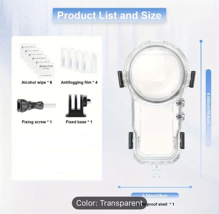 Set carcasa subacvatica pentru Insta360 X5 - nou, nefolosit