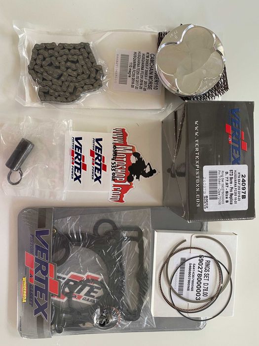 НОВ Топ енд на VERTEX бутало гарнитури верига KTM SX250F FC250 16-20