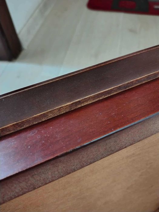 Masuta de cafea Vintage din lemn; Masuta cu blat 43x33x41h cm