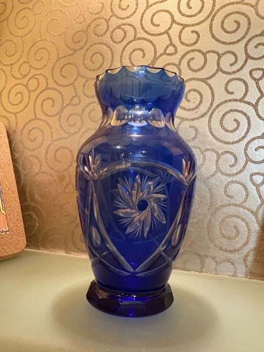 Vaza cristal cobalt
