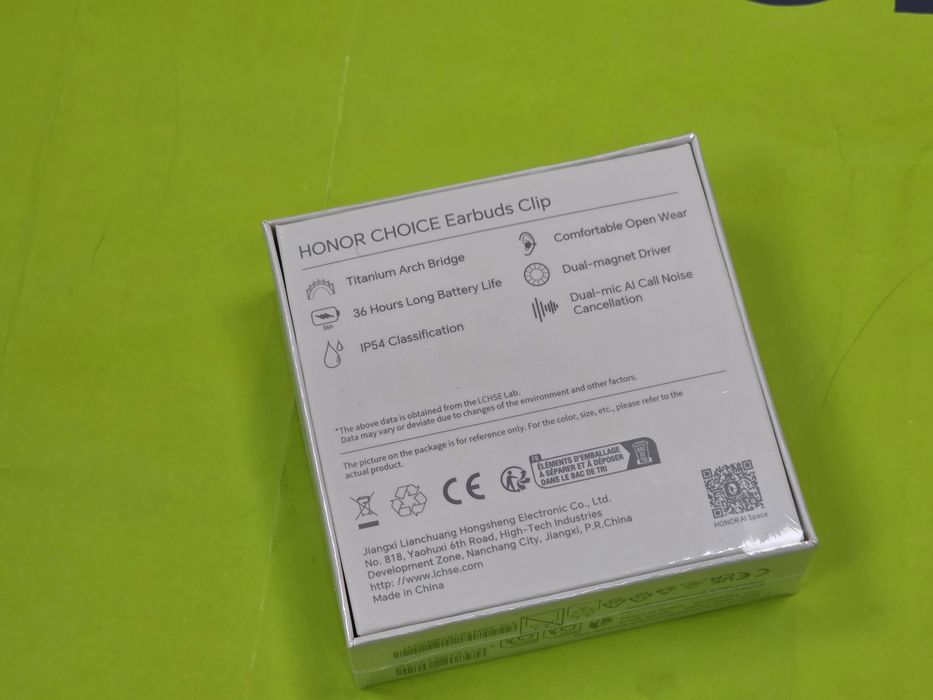 ЗАПЕЧАТАНИ HONOR Choice EarBuds Clip Гаранция Yettel 3г. 2029 Black