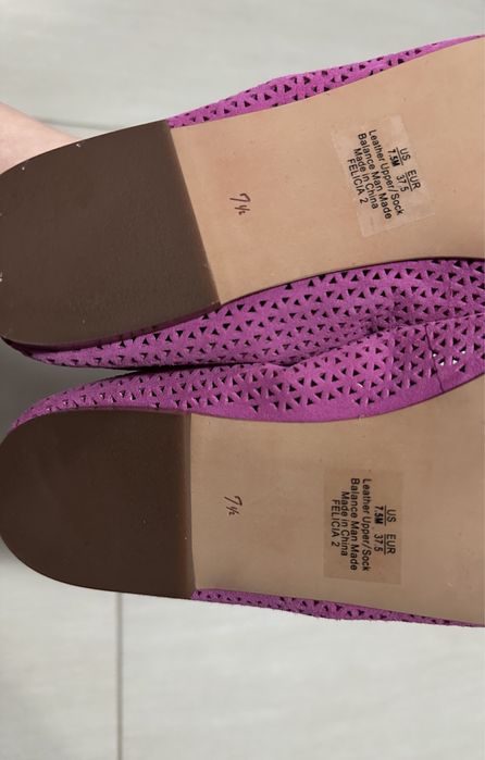 Balerini roz piele intoarsa