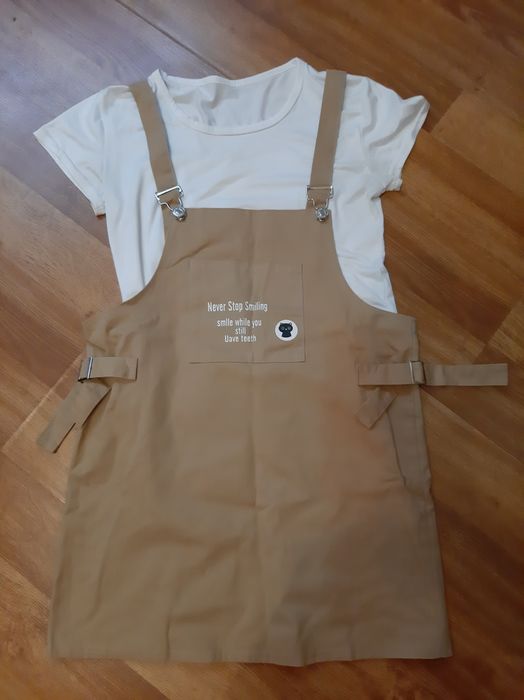 Костюм: сарафан с футболкой на подростка 11-14 лет