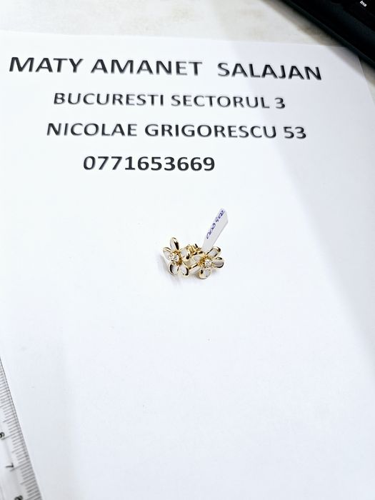 Vand cercei din aur 14 k 2.66 g cod 402