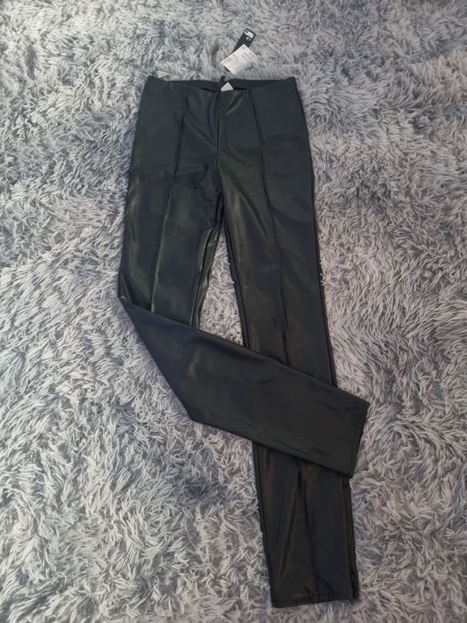 Pantaloni piele ecologica H&M XS