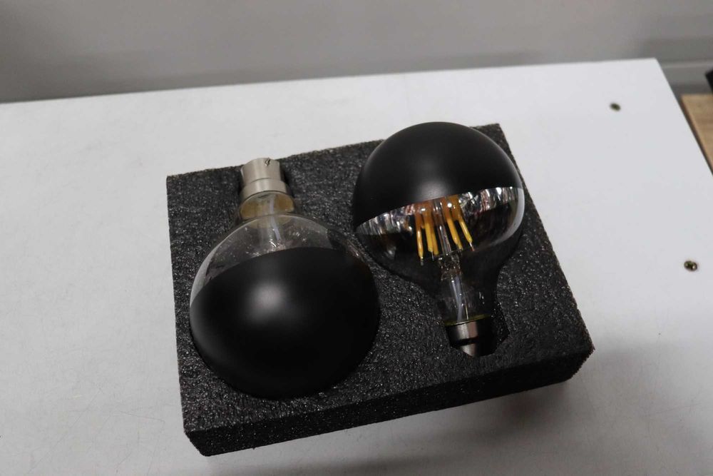 Черни LED крушки Винтидж E27 Цокъл на винт 2700K Топло бяла светлина G80/G25 Кълбовидна Димируема Декоративна Edison LED крушка 6W KOOYWAN