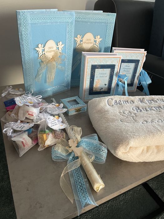 Комплекти за кръщене и сватба по поръчка